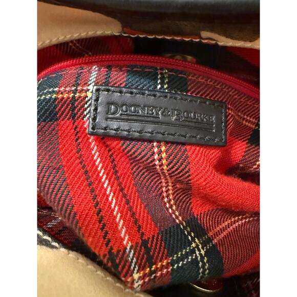 Dooney & Bourke Scottie Dog Tote Bag Coated Canvas Cream Black Red Trim - Picture 2 of 8